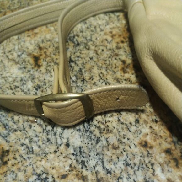 HANDMADE VINTAGE BEIGE LEATHER & ALLIGATOR W REAL TURQUOISE BAG PURSE - Picture 7 of 12